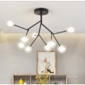 Simple Decorative Glass ball black metal Chandelier Hanging Pendant Lamp